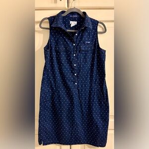 Columbia Bonehead Sleeveless Dress with White Dots PFG. Large